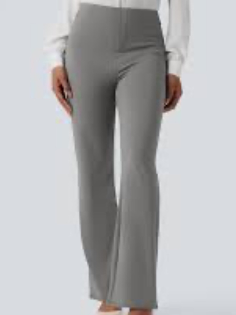 HALARA Gray High-Rise Bootcut Pants-small